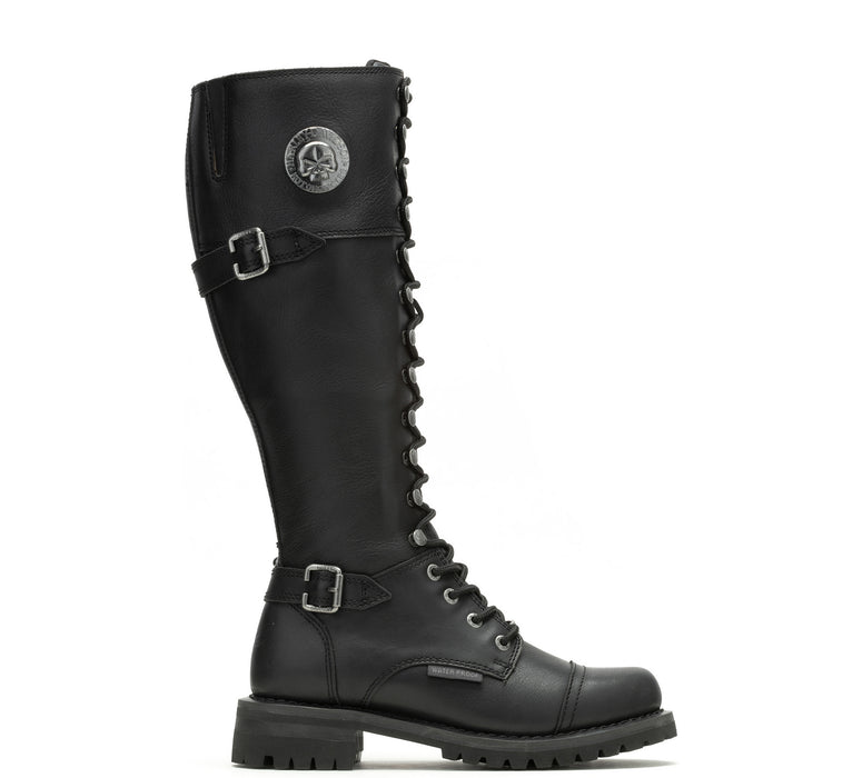 Women's Beechwood Leather Waterproof Riding Skull Boot