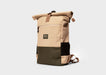 8000Kicks Backpack Everyday Hemp Rolltop Backpack in Beige and Green 5065008686033 Everyday Hemp Rolltop Backpack in Beige and Green