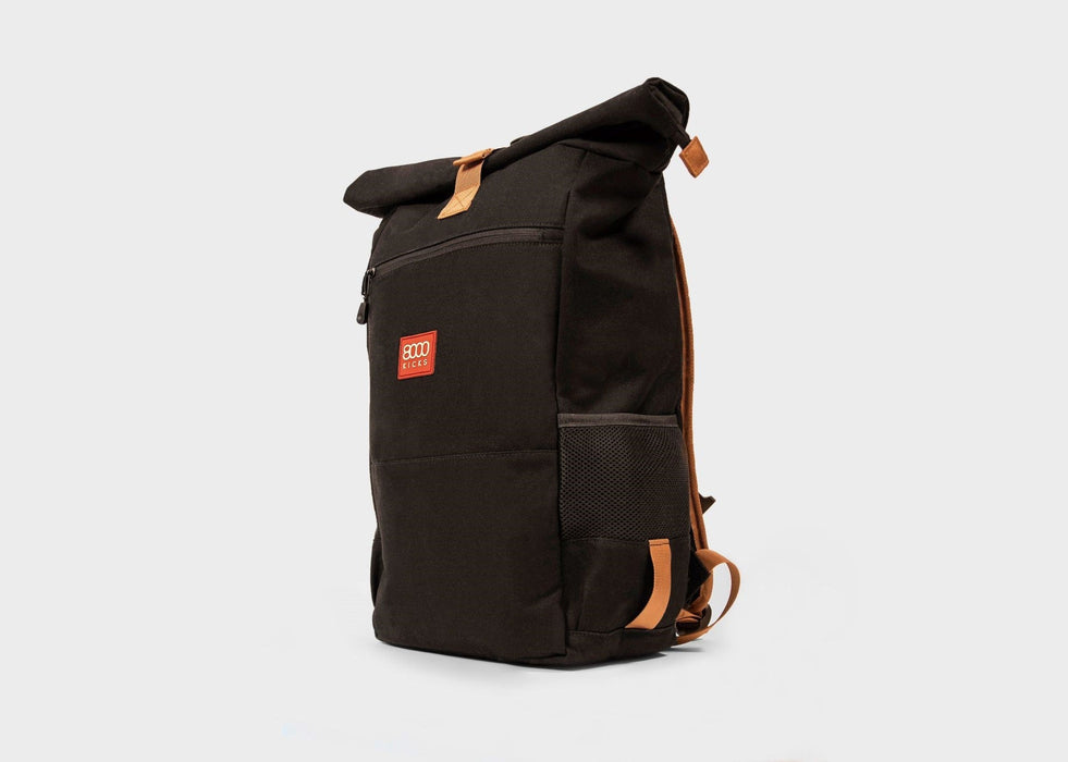 8000Kicks Backpack Everyday Hemp Rolltop Backpack in Black 5065008686040 Everyday Hemp Rolltop Backpack in Black
