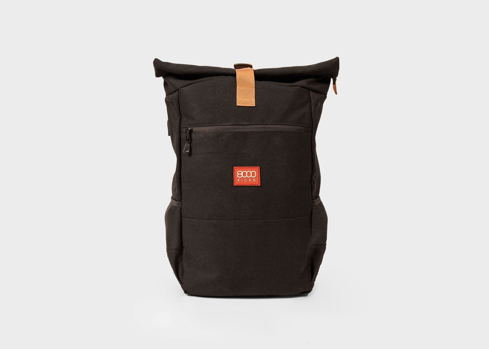 8000Kicks Backpack Everyday Hemp Rolltop Backpack in Black 5065008686040 Everyday Hemp Rolltop Backpack in Black