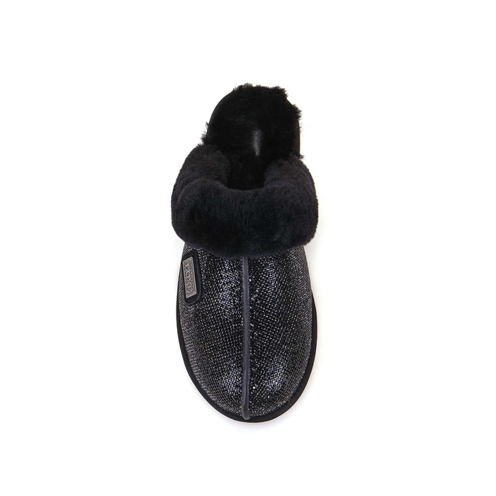 CLOSED MULE GLITTER BLACK