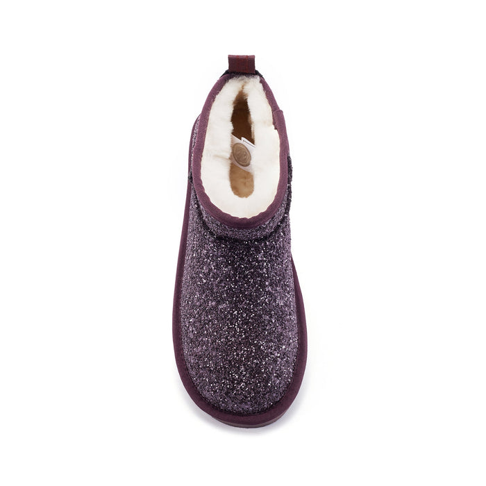 COSY ULTRA SHORT GLITTER PLUM