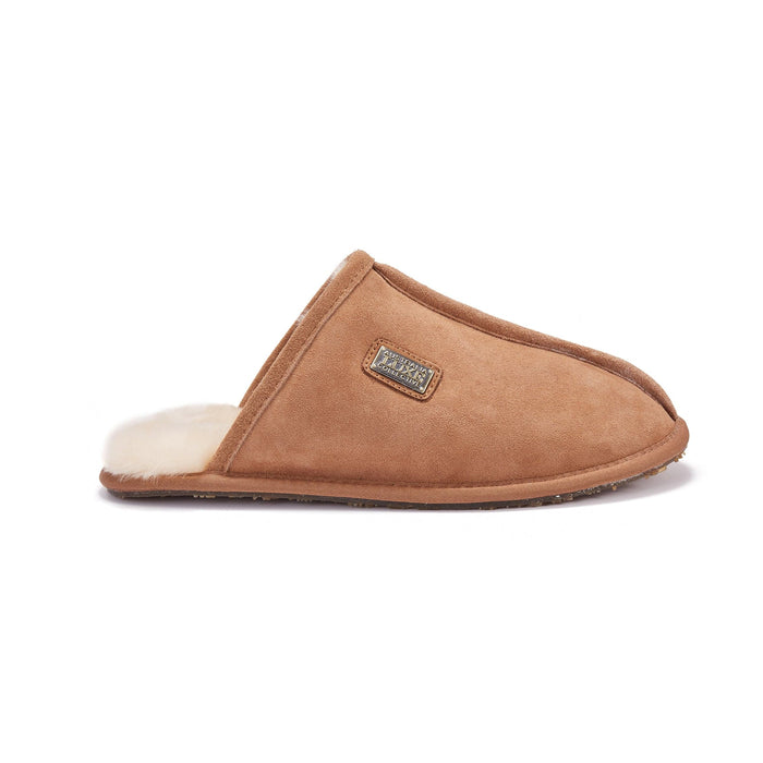 MENS CLOSED MULE CHESTNUT