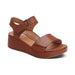 AETREX SANDAL 36 / Dark Brown Ariel Adjustable Quarter Strap Wedge 045468516496 Ariel Adjustable Quarter Strap Wedge