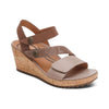 AETREX SANDAL 36 / Taupe Multi Madelyn Quarter Strap Wedge 045468515895 Madelyn Quarter Strap Wedge / Taupe Multi