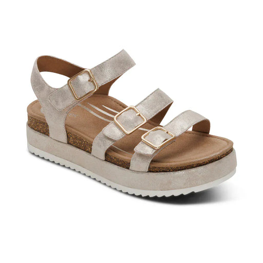 AETREX SANDAL 6-.6.5 / Champagne Aria   Arch   Support   Platform   Sandal Aria   Arch   Support   Platform   Sandal