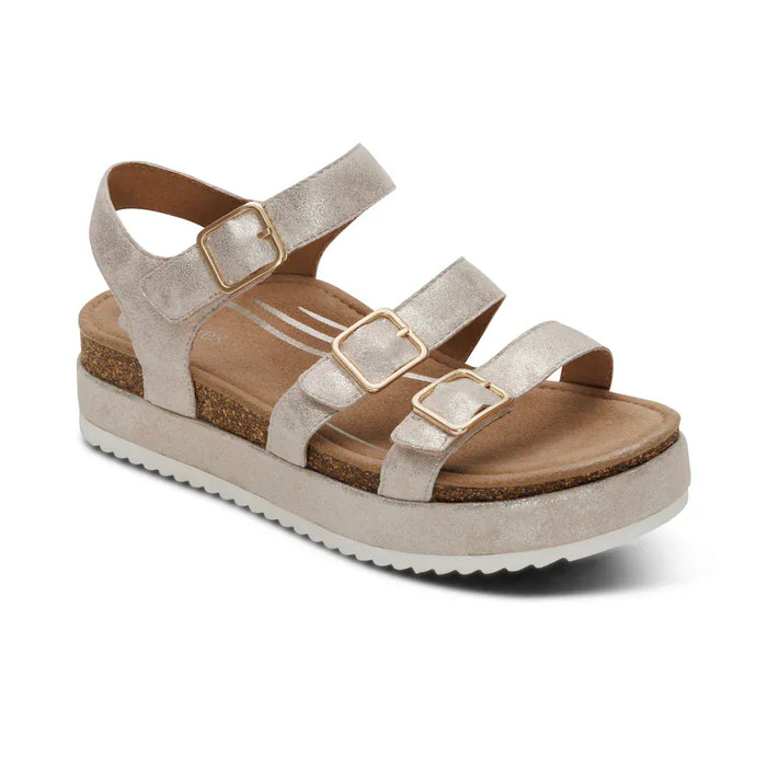 AETREX SANDAL 6-.6.5 / Champagne Aria   Arch   Support   Platform   Sandal Aria   Arch   Support   Platform   Sandal