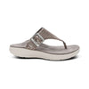 AETREX SANDAL 6 - 6.5 US ( 36 EU ) / pewter metallic Donna   Adjustable   Thong   Sandal Donna   Adjustable   Thong   Sandal / pewter metallic