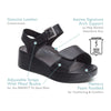 AETREX SANDAL Ariel Adjustable Quarter Strap Wedge Ariel Adjustable Quarter Strap Wedge / Dark Brown