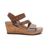 AETREX SANDAL Madelyn Quarter Strap Wedge Madelyn Quarter Strap Wedge / Taupe Multi