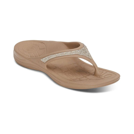 AETREX Sandals 5 / Champagne Fiji Orthotic Sparkle Flips - Women 045468485891 Fiji Orthotic Sparkle Flips - Women