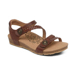 AETREX Sandals 6 / Medium / Walnut Jillian Braided Quarter Strap Sandal 045468440432 Jillian Braided Quarter Strap Sandal