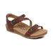AETREX Sandals 6 / Medium / Walnut Jillian Braided Quarter Strap Sandal 045468440432 Jillian Braided Quarter Strap Sandal