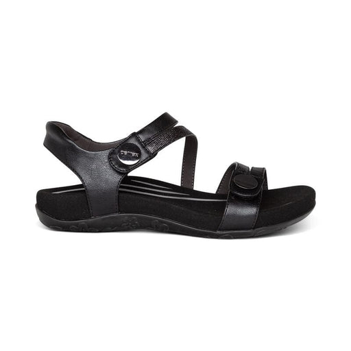 AETREX SANDALS Jess Adjustable Quarter Strap Sandal Jess Adjustable Quarter Strap Sandal / Black Sparkle