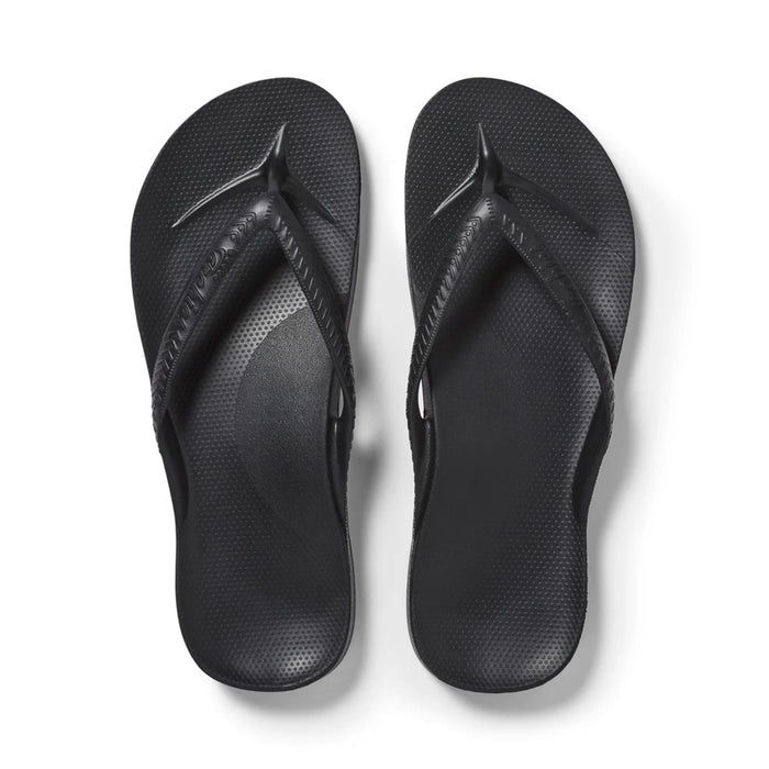 ARCHIES SANDAL Arch Support Flip Flops Black Arch Support Flip Flops Black