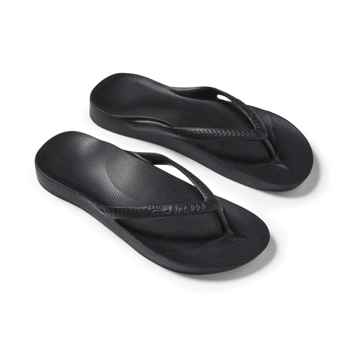 ARCHIES SANDAL Arch Support Flip Flops Black Arch Support Flip Flops Black