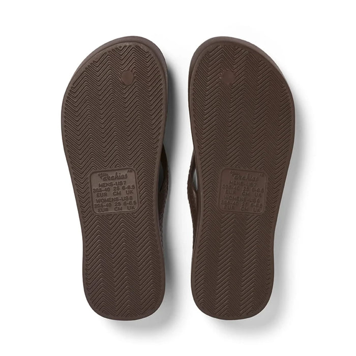 ARCHIES SANDAL Arch Support Flip Flops Brown Arch Support Flip Flops Brown