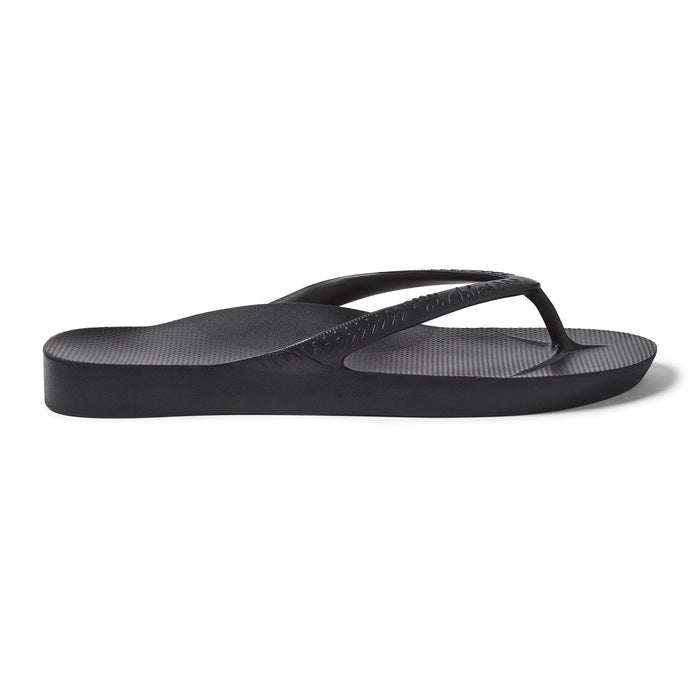 ARCHIES SANDAL WOMEN 5 / MEN 4 / Black Arch Support Flip Flops Arch Support Flip Flops