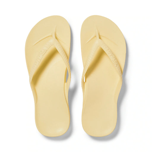 ARCHIES SANDAL WOMEN 5 / MEN 4 / Lemon Arch Support Flip Flops Arch Support Flip Flops