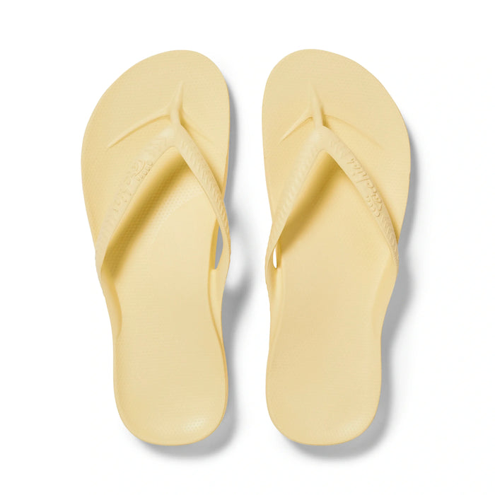 ARCHIES SANDAL WOMEN 5 / MEN 4 / Lemon Arch Support Flip Flops Arch Support Flip Flops