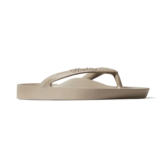 ARCHIES SANDAL WOMEN 5 / MEN 4 / Taupe Arch Support Flip Flops Arch Support Flip Flops