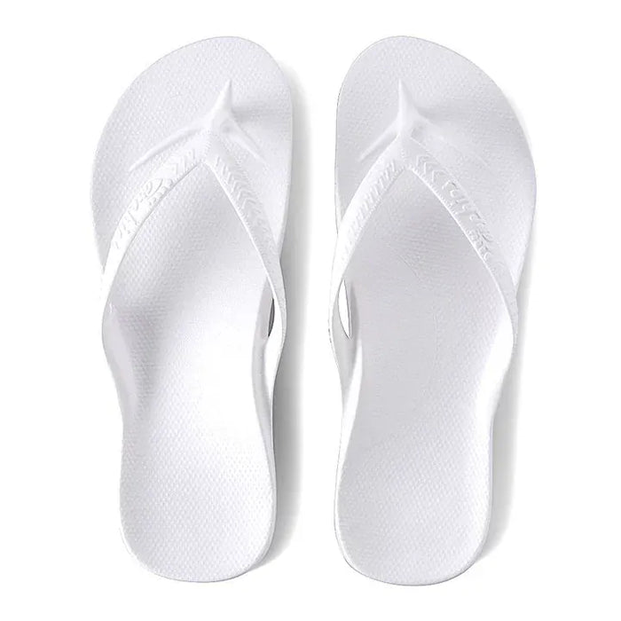 ARCHIES SANDAL WOMEN 5 / MEN 4 / White Arch Support Flip Flops Arch Support Flip Flops