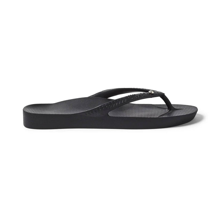 ARCHIES SANDALS 5 / Crystal Black Arch Support Flip Flops Crystal Black 9350311006415 Arch Support Flip Flops Crystal Black