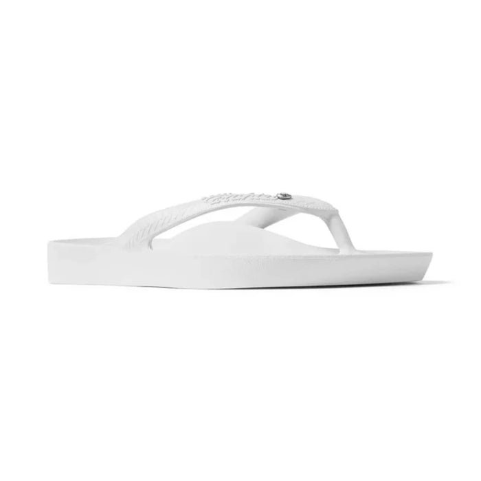 ARCHIES SANDALS 5 / Crystal White Arch Support Flip Flops Crystal Arch Support Flip Flops Crystal