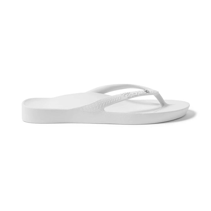 ARCHIES SANDALS 5 / Crystal White Arch Support Flip Flops Crystal Arch Support Flip Flops Crystal