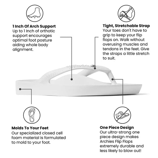 ARCHIES SANDALS Arch Support Flip Flops Crystal Arch Support Flip Flops Crystal