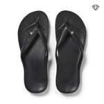 ARCHIES SANDALS Arch Support Flip Flops Crystal Black Arch Support Flip Flops Crystal Black