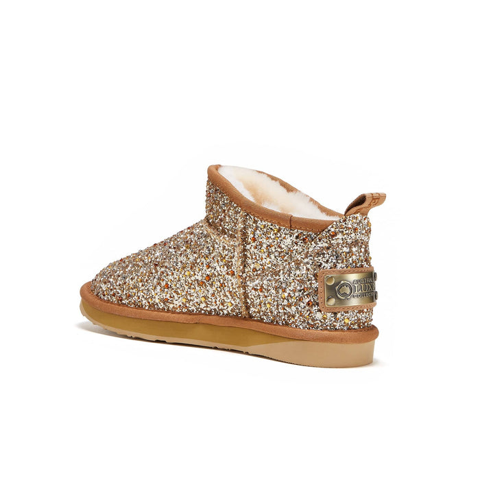 Australia Luxe Collective BOOTS COSY ULTRA SHORT GLITTER GOLD COSY ULTRA SHORT GLITTER GOLD
