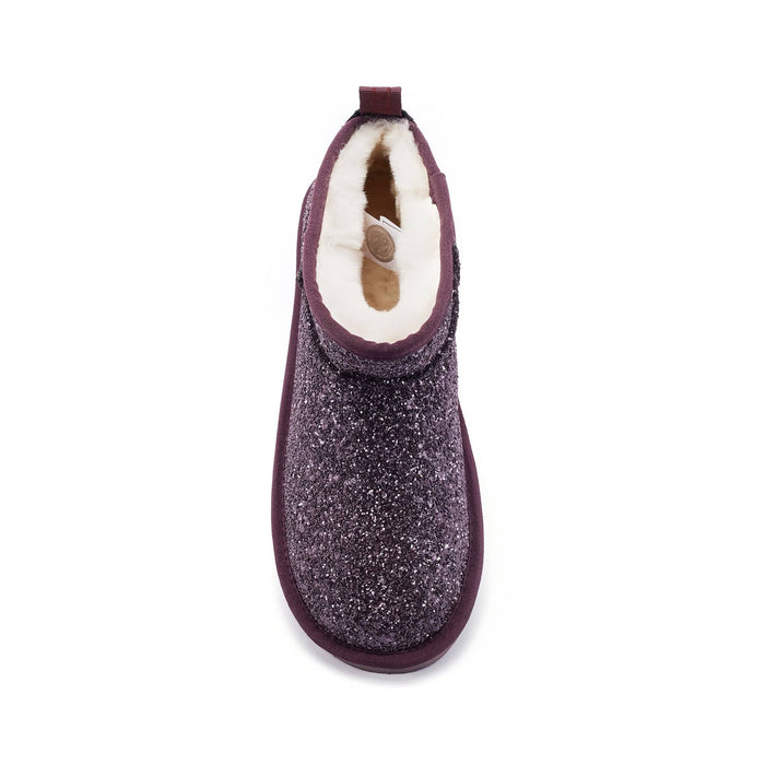 Australia Luxe Collective BOOTS COSY ULTRA SHORT GLITTER PLUM COSY ULTRA SHORT GLITTER PLUM