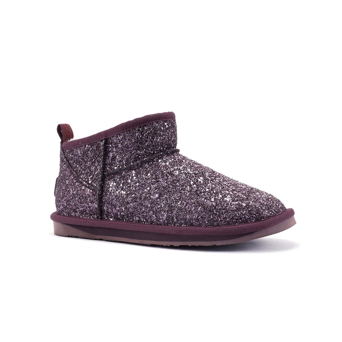 Australia Luxe Collective BOOTS COSY ULTRA SHORT GLITTER PLUM COSY ULTRA SHORT GLITTER PLUM