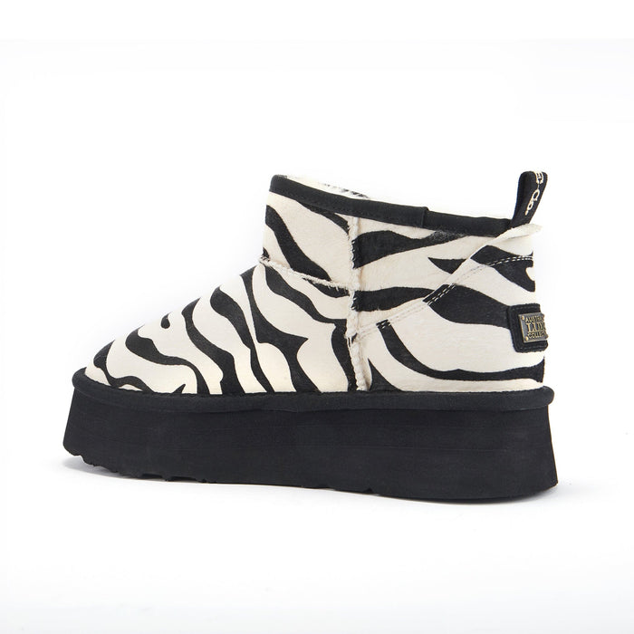 Australia Luxe Collective BOOTS COSY ULTRA SHORT PLATFOAM BLACK ZEBRA COSY ULTRA SHORT PLATFOAM BLACK ZEBRA