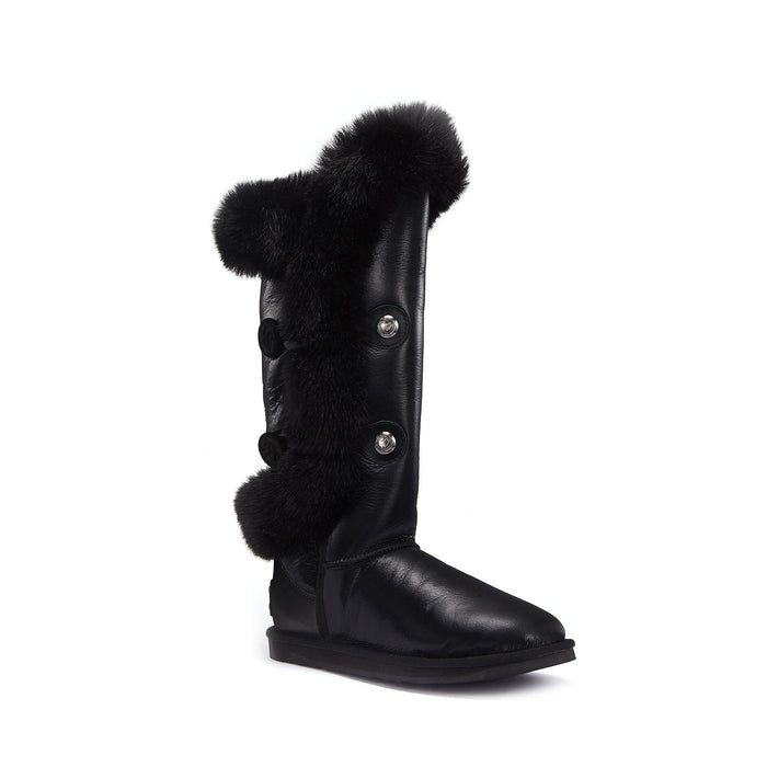 Australia Luxe Collective BOOTS NORDIC TALL SATIN BLACK NORDIC TALL SATIN BLACK