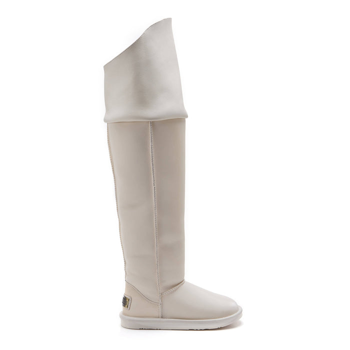Australia Luxe Collective BOOTS SLOUCH TALL SATIN PALE SLOUCH TALL SATIN PALE