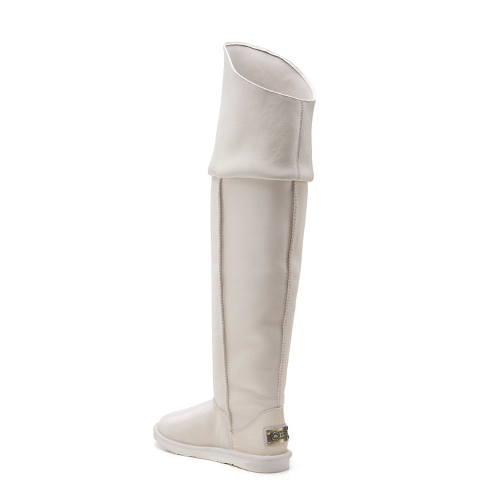 Australia Luxe Collective BOOTS SLOUCH TALL SATIN PALE SLOUCH TALL SATIN PALE