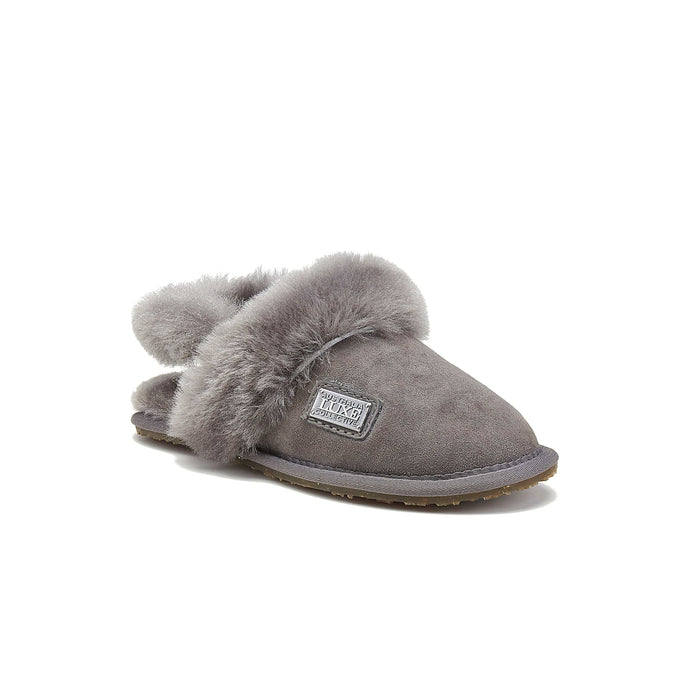 Australia Luxe Collective KIDS SLINGBACK MULE GRAY (SHEARLING) KIDS SLINGBACK MULE GRAY (SHEARLING)