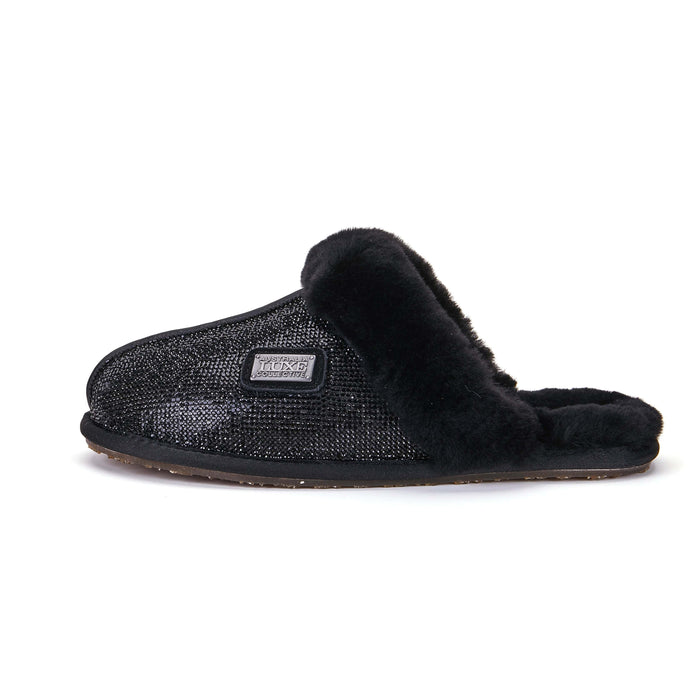 Australia Luxe Collective SLIPPERS CLOSED MULE GLITTER BLACK CLOSED MULE GLITTER BLACK