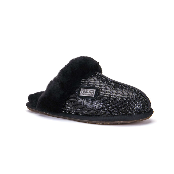 Australia Luxe Collective SLIPPERS CLOSED MULE GLITTER BLACK CLOSED MULE GLITTER BLACK