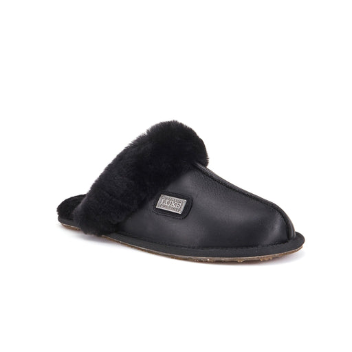 Australia Luxe Collective SLIPPERS CLOSED MULE SATIN BLACK CLOSED MULE SATIN BLACK