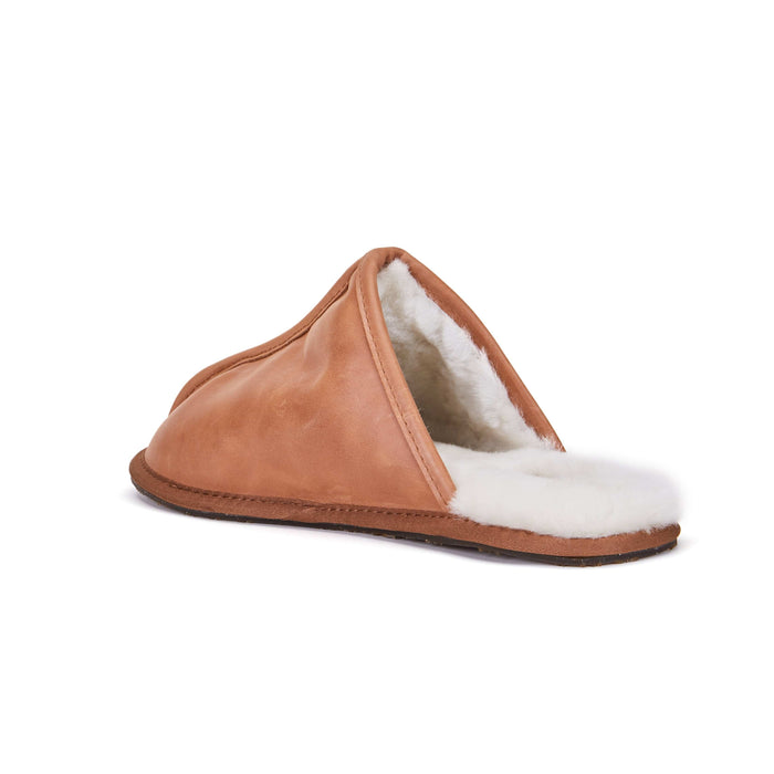 Australia Luxe Collective SLIPPERS MENS CLOSED MULE LEATHER TAN MENS CLOSED MULE LEATHER TAN