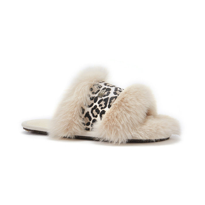 Australia Luxe Collective SLIPPERS MUCHAS LUXE SNOW LEOPARD MUCHAS LUXE SNOW LEOPARD