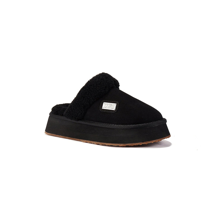 Australia Luxe Collective SLIPPERS MULE PLATFOAM SUEDE BLACK MULE PLATFOAM SUEDE BLACK
