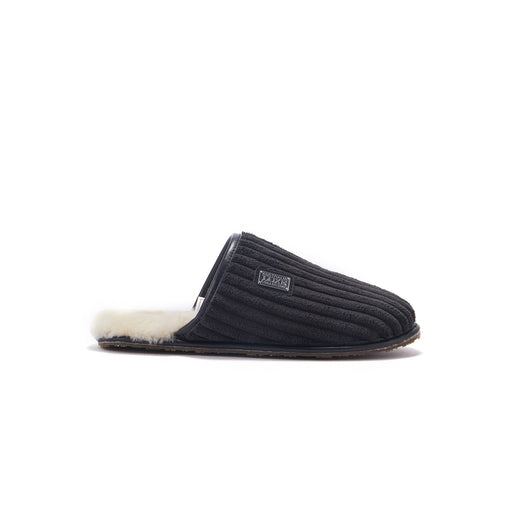 Australia Luxe Collective SLIPPERS XS / BLACK MENS CLOSED MULE CORD BLACK 5056445084148 MENS CLOSED MULE CORD BLACK