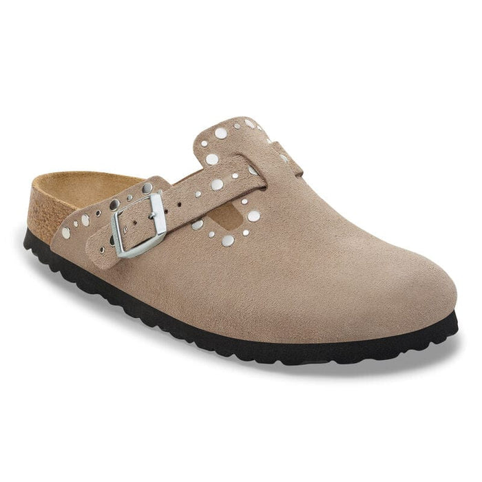 BIRKENSTOCK CLOG 35 / Narrow / Medium Boston Rivets  Suede Leather taupe Boston Rivets  Suede Leather taupe