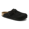BIRKENSTOCK clogs Birkenstock Boston Soft Footbed Suede Leather Black Birkenstock Boston Soft Footbed Suede Leather Black