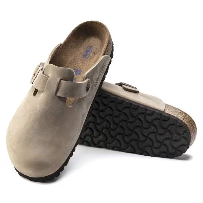 BIRKENSTOCK clogs Boston Soft Footbed Oiled Leather Tobacco Brown Boston Soft Footbed Oiled Leather Tobacco Brown