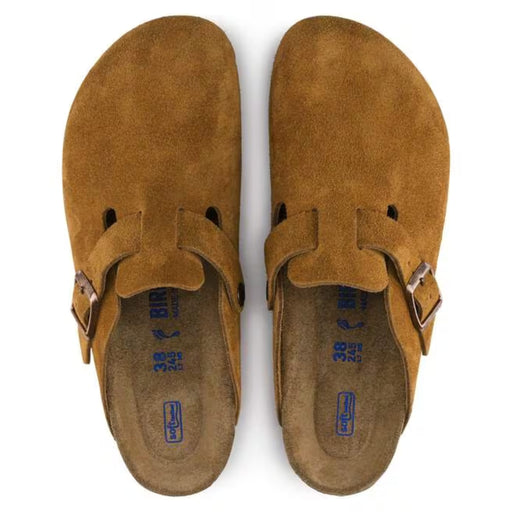 BIRKENSTOCK clogs Boston Soft Footbed Suede Leather Mink Boston Soft Footbed Suede Leather Mink